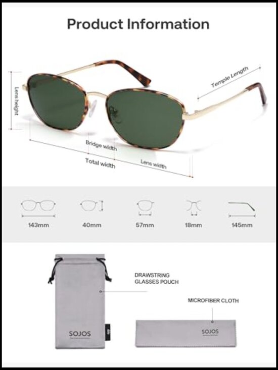 Retro Oval Polarized Sunglasses with UV400 TAC Lenses main image 5
